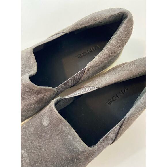 Vince. Warren Steel Suede Gray Slip-on platform size 8 - Picture 4 of 6